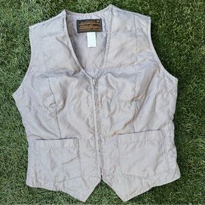 Vintage 70s Eddie Bauer Safari Hunting Vest Goose Down Outdoor Gorpcore Vest S